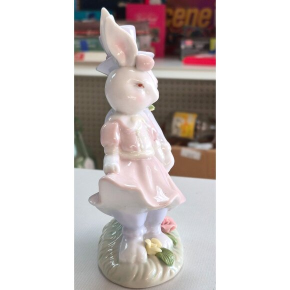 "Home Interiors & Gifts" Easter Finery Bunny Couple Figurine Pastel Ceramic Coll - Picture 2 of 9